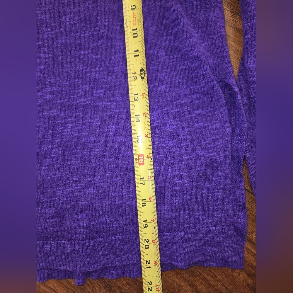 Eileen Fisher Purple Women's Linen & Cotton Blend Crew Neck Sweater - Picture 6 of 8